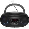 Denver TCL-212 radio bluetooth casa - stereo casa portatile con lettore cd stereo - boombox con lettore cd audio USB MP3 - radio portatile bluetooth con casse