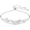 Swarovski Bracciale rigido Constella, Crystal Pearl, tagli Round, Bianco, Placcato rodio