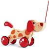 Hape Pepe Multipose Trainabile, Cagnolino in Legno da trainare, con rotelle e Cordino, Scodinzola e Si siede