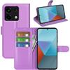 Fertuo Cover per Xiaomi Redmi Note 13 Pro 5G / POCO X6 5G, Custodia Portafoglio Cover a Libro in Pelle Flip Case con Silicone Bumper, Fibbia Magnetica, Porta Carte, Kickstand, per POCO X6 5G, Viola