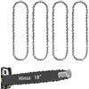 Hinsz Confezione da 4 catene per motosega da 45,7 cm per barra da 45 cm, catene di ricambio per motosega, passo 3/8, 62 maglie driver, calibro 1,3 mm, adatte per Husqvarna, Mac Allister, Bosch e altri