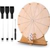 Gosknor 30cm Ruota dei Premi Che Gira, 12 Slot da Tavolo Gioco della Ruota della Fortuna Legno Prize Wheel con Supporto per Giochi di Filatura Fiere Carnevale attività per Le Vacanze