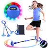 MEISHANG Swing Wheel con ruota luminosa, Swing Wheel con contatore, trottola per bambini, anello lampeggiante, pieghevole, regalo per ragazze 3 anni (blu/1 pezzo)