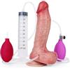 AMAZBEE Dildo realistico Dildo maschile eiaculante Dildo femminile gonfiabile Dildo squirting con ventosa Giocattolo sessuale in silicone pene finto (C)