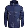 Generic Giacca impermeabile da uomo tinta unita giacca con cappuccio all'aperto alpinismo pesca escursionismo giacca antivento giacca primavera autunno cerniera giacca, Blu 1, 3XL