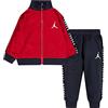 Nike Jordan Tricot Jacket And Pants Set Nero Black(Gym Red) 4-5A