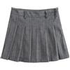 Zadaos Office Lady - Blazer grigio 9 a righe, set da 2 pezzi, con tasche gessate, giacca slim + minigonne con cerniera, Pantaloni-grigio, M