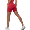 Memoryee Pantaloncini Sportivi Donna Push Up Booty Shorts Fitness Vita Alta Elastici Collant Leggins Palestra Yoga Leggings Corti/B-Upgraded Red/M