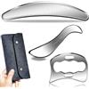 Robulove IASMT - Raschietto 3 in 1 in acciaio inox Gua Sha, per fisioterapia, massaggio dei tessuti molli (3 pezzi)