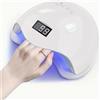 Bakaji Lampada Led UV Unghie Professionale 48W Fornetto Ricostruzione Smalto Gel Semipermanente con Timer, Pedicure e Manicure Nail Art