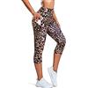 STARBILD Leggings 3/4 Sportivi da Donna con Tasche, Pantaloni Capri Opaca Vita Alta, per Yoga Palestra Fitness, K9900 - con Tasche - Batik M