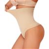 SLIMBELLE Donna Vita Alta Tanga Guaina Mutande Contenitive Perizomi Intimo Modellante Pancia Piatta Slip Shapewear Elastico Invisibile Thong