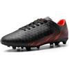 DREAM PAIRS Scarpe da Calcio da Uomo Professionale Athletics Scarpe da Allenamento Calcio Sport Spike Scarpe,Size 41,Nero Rosso,Mega-1