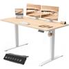 JUMMICO Scrivania Regolabile in Altezza, Scrivania Regolabile Elettrica con Smart Panel da caricatore USB, Scrivania in Piedi con Funzioni di Memoria, Standing Desk 100 x 60 cm, Beige