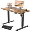 JUMMICO Scrivania Regolabile in Altezza, Scrivania Regolabile Elettrica con Smart Panel da caricatore USB, Scrivania in Piedi con Funzioni di Memoria, Standing Desk 100 x 60 cm, Marrone