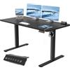 JUMMICO Scrivania Regolabile in Altezza, Scrivania Regolabile Elettrica con Smart Panel da caricatore USB, Scrivania in Piedi con Funzioni di Memoria, Standing Desk 100 x 60 cm, Nero