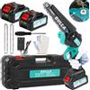 BULLA Mini Motosega elettrica a Batteria per Potatura, 6 Pollici con Motori Brushless e con 2 Batteria 4000mAh, per Tagliare Legna, Potare Rami, Giardini