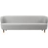 GUBI divano STAY 220x95 cm con piedini in legno - 11193-AW-D