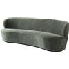 GUBI divano STAY OVAL 240x95 cm con base nera - 11200-A