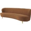 GUBI divano STAY OVAL 240x95 cm con piedini in legno - 11201-OA-B