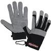 ALPIDEX Guanti da arrampicata guanti di ferrata ROCK RATTLER dita chiuse, Taglia:M, Colore:Nero brado