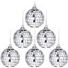 YeahBoom 6 Pezzi Palla da Discoteca,6cm Disco Mirror Ball,Specchio Decorativo Sfera,Sfere da Discoteca a Specchio,per Decorazione Dell'Albero di Natale,Decorazioni per Feste Scintillanti