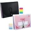 Lostwry 2 Pezzi Cartella Portadocumenti A4, 13 Tasche Porta Documenti Espandibili Organizer per Documenti A4 Porta Documenti Fisarmonica organizer per documenti per Faldoni Ufficio Scuola Casa