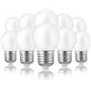 Hellum Lampadine di filamenti a LED base E27, 10 pezzi, 4,5W lampadina filamento LED sfera goccia, bianco caldo 2700K vintage lampada, opaco 209211