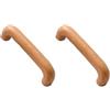 KOVNISE Tiranti in Legno Massello di Faggio Colore Legno Originale Stile Semplice per Armadietti Porte Cassetti Cassettiere Armadi Maniglie in Legno (2, 64mm)