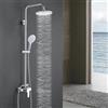 Coleniny Colonna Doccia con Miscelatore, Coleniny Sistema Doccia Altezza Regolabile 110-145cm, Doccia Colonna con Soffione Pioggia, Flessibile Doccia 150cm, 3 Doccetta a Spruzzo, Cromato
