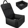 Mozvvco Seggiolino Auto per Cani di Piccola Taglia, 2 in 1 Letto per Cane Cuccia per Cane, Seggiolino Auto Cane con Guinzaglio di Sicurezza & Tappetino Assorbente & Copertura Lavabile, Nero