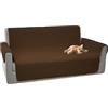 Comart - Copridivano Majestic - Copri Divano con Braccioli - Telo Trapuntato - Reversibile - Antigraffio - per Cani e Gatti - Lavabile in Lavatrice - Antiscivolo - Marrone - Divano 3 Posti