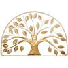 DRW Ornamento da parete di un albero di metallo in oro 120x5.5x80 cm