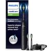 Philips Sonicare 5300 spazzolino elettrico sonico con 2 livelli di intensità, avviso di pressione, EasyStart, Smartimer e BrushPacer, nero, modello HX7101/04 [Nuova tecnologia]
