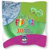 Generico 90 Piatti PIANI colorati di plastica RIUTILIZZABILI da 22cm piatti rigidi | piatti Lavabili | VARI COLORI | per feste eventi compleanni (Verde)