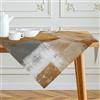 Kiatuniya Tovaglia 100 x 100 cm Runner da Tavolo Marrone Arte Moderna Pittura Tovaglie Corte Decorazione da Tavola in Lino Lavabile Estetica per Feste Autunnali Matrimoni Vacanze Compleanno