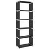 SONGMICS Scaffale 5 Cubi Aperti Armadio da Esposizione Libreria con Ripiani Aperti per Casa Studio Organizzatore per Soggiorno 50 x 30 x 180 cm (L x P x A) Nero LSN15H
