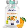 Gloryfeel Vitamina C, Acido Ascorbico, Vitamina C 1000mg, 120 Compresse Vegan (4 mesi), Vitamina C Pura Compresse, Integratore Difese Immunitarie, Vitamin C Concentrata ad Alto Dosaggio