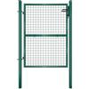 SONGMICS Cancello da Giardino, Cancelletto da Giardino, Acciaio Zincato con Serratura, Porta di 106 x 125 cm (L x H), Tubo Tondo, Cancello per Recinzione, Verde GGD175G