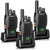Retevis H777H Walkie-Talkie, Ricetrasmittente con Schermo, Ricarica Tipo C, Torcia, Allarme di Emergenza, Suono Chiaro, Walkie Talkie per Adulti per Vendita al Dettaglio (Nero, 3 Pezzi)