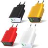 SCHITEC Caricatore USB C da Muro 20W 2 Porte 4Pezzi Presa USB C ＋A Caricabatterie Rapido PD Alimentatore Compatibile con iPhone 15 14 13 12 Samsung S22 S21 Xiaomi