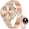 CIVO Smartwatch Donna Orologio Chiamate: Bluetooth Impermeabile Sport Fitness Tracker Contapassi Compatibile Android iOS Oro Rosa