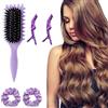 Fleymu Spazzola per Capelli Ricci, Fleymu Bounce Curl Spazzola, Spazzola Capelli Ricci Styling, per Pettinare e Modellare i Ricci di Uomini e Donne per Ridurre la Trazione e la Separazione dei Ricci (Viola)