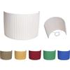 Imperato Illuminazione Paralume ventolina in tessuto per lampada e applique da parete fatto interamente a mano in 2 misure e 12 colori (Bianco, 15 cm (attacco E14))