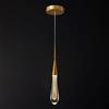 ZenithBeam Lampadari da cucina, soffitto dimmerabile, LED, moderno, in oro, lampada a sospensione, mini lampada a sospensione in cristallo a goccia, per cucina, isola, camera da letto, corridoio, ingresso (conf
