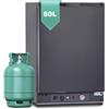 SMETA Frigo 12V/220V/Gas 60L Mini Frigo da Camera Hotel da libera installazione ad Assorbimento, Silenzioso 0 Decibel