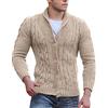 BIISDOST Cardigan da uomo alla moda da uomo grandi dimensioni risvolto top invernale caldo cardigan solido bottoni a maglia dimagrante cappotto cardigan alla moda maglione maglia fine con tasche,