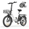 ENGWE L20 SE E-Bike Bicicletta pieghevole 20 pollici, Fat Bike Pieghevole E Bike Uomo Donna Step-Thru Elettrico Ebike, Batteria 36V 15,6 Ah Rimovibile - Autonomia da 25 km/h fino a 140 km (Bianco)