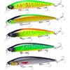HNCY 5 Pezzi Esche Artificiali Spinning, Artificiali Spinning Mare - 14cm 18.3g, Kit Esche Artificial Mare 3D per Black Minnow, Luccio, Spigola, Esca per Acqua Dolce O Acqua Salata