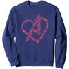 Marvel Avengers Heart Logo Valentine's Day Felpa